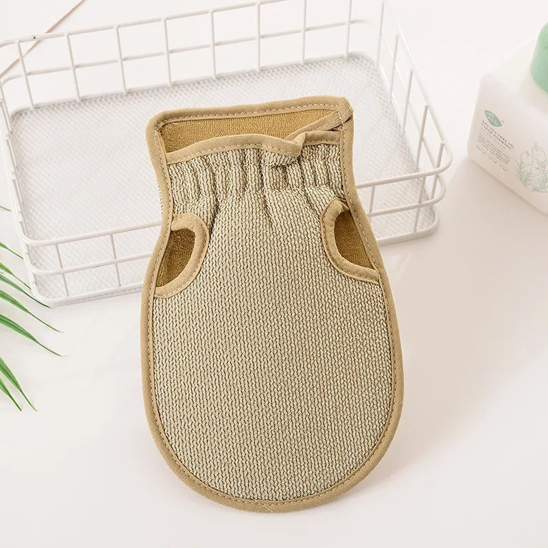 Double-Sided Exfoliating Scrubbing Gloves for Radiant Skin