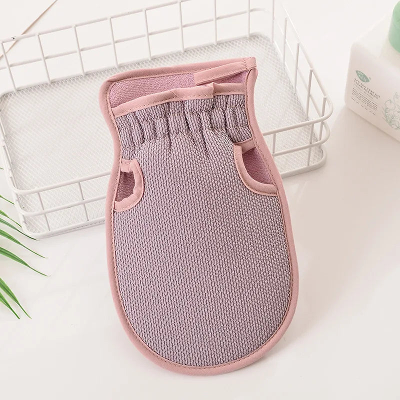Double-Sided Exfoliating Scrubbing Gloves for Radiant Skin