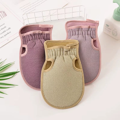 Double-Sided Exfoliating Scrubbing Gloves for Radiant Skin